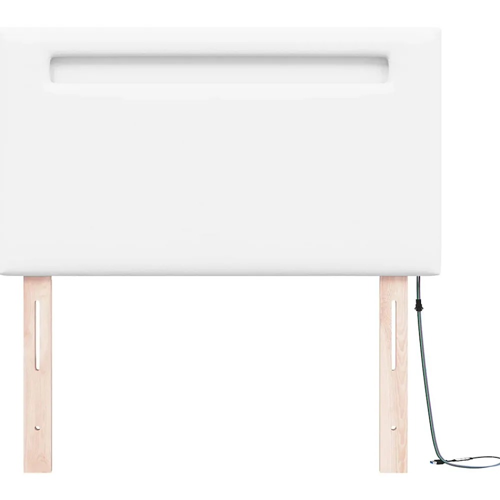 Vidaxl Tête de lit LED Blanc 100 cm Cuir synthétique* Tête De Lit