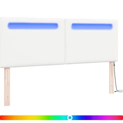 Vidaxl Tête de lit LED Blanc 160 cm Cuir synthétique* Tête De Lit