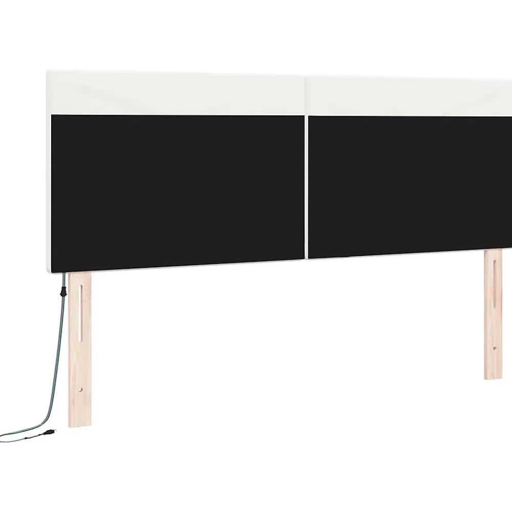 Vidaxl Tête de lit LED Blanc 160 cm Cuir synthétique* Tête De Lit