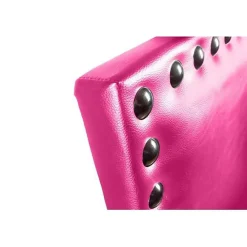 Tête de lit Lily en similicuir rose 90><noscript><img width=