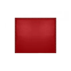 Tête de lit Lily en similicuir rouge 90><noscript><img width=