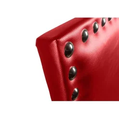 Tête de lit Lily en similicuir rouge 90><noscript><img width=