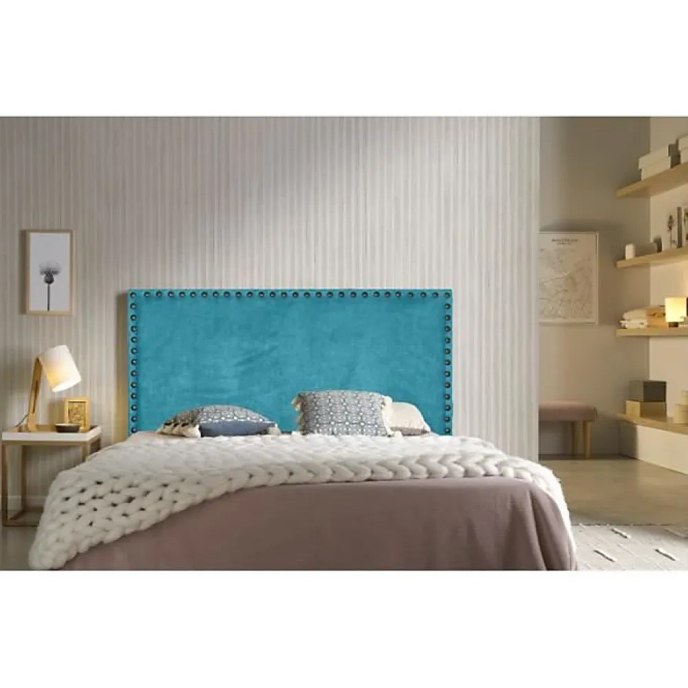 Tête de lit Lily en tissu turquoise 100>Eccox Outlet