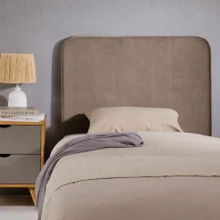 Idimex Tête de lit LUNAR 90 avec fixation murale, en tissu - Grège* Tête De Lit