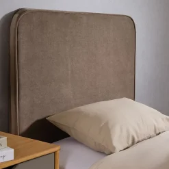 Idimex Tête de lit LUNAR 90 avec fixation murale, en tissu - Grège* Tête De Lit