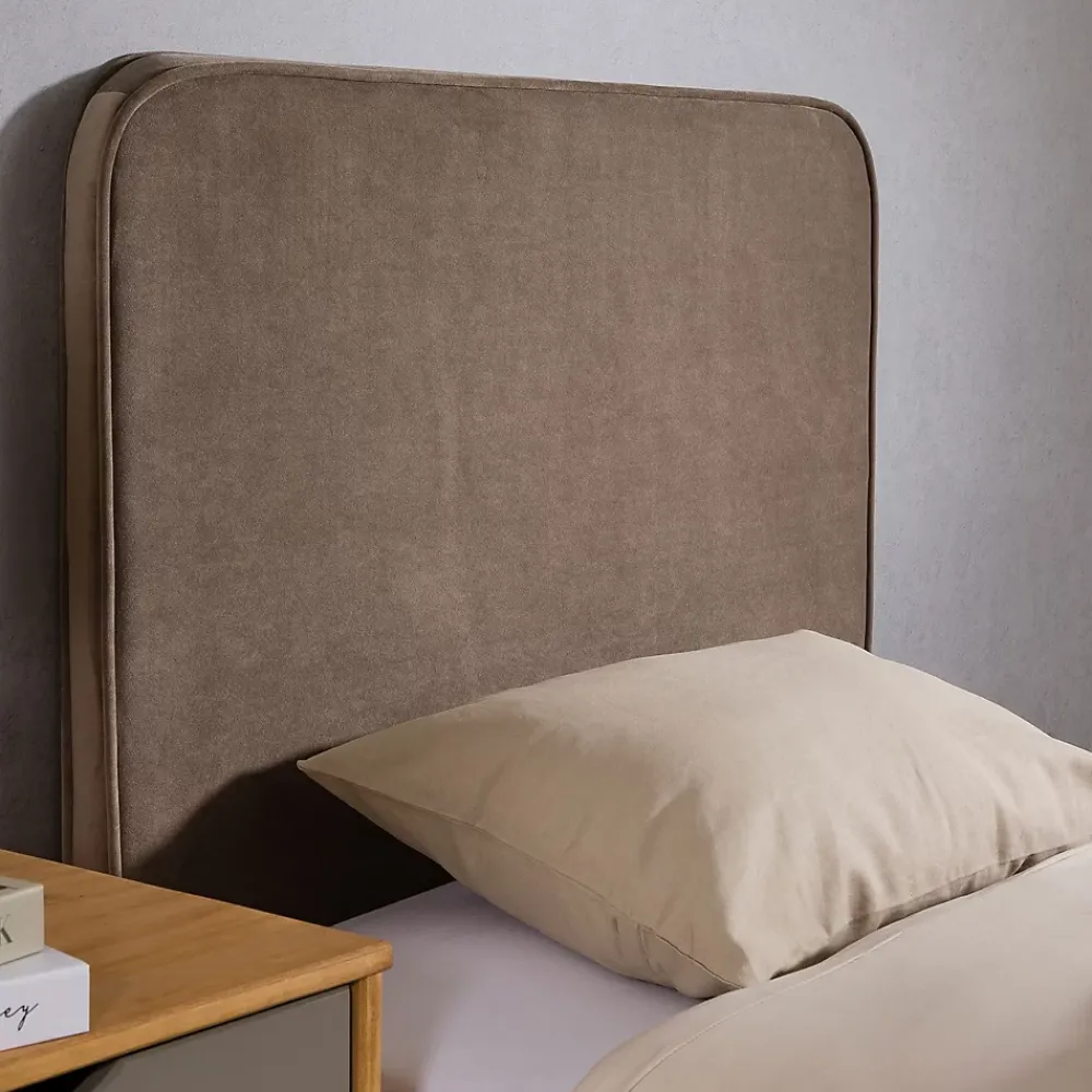 Idimex Tête de lit LUNAR 90 avec fixation murale, en tissu - Grège* Tête De Lit