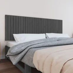 Vidaxl Tête de lit murale Gris 185x3x60 cm Bois massif de pin* Tête De Lit