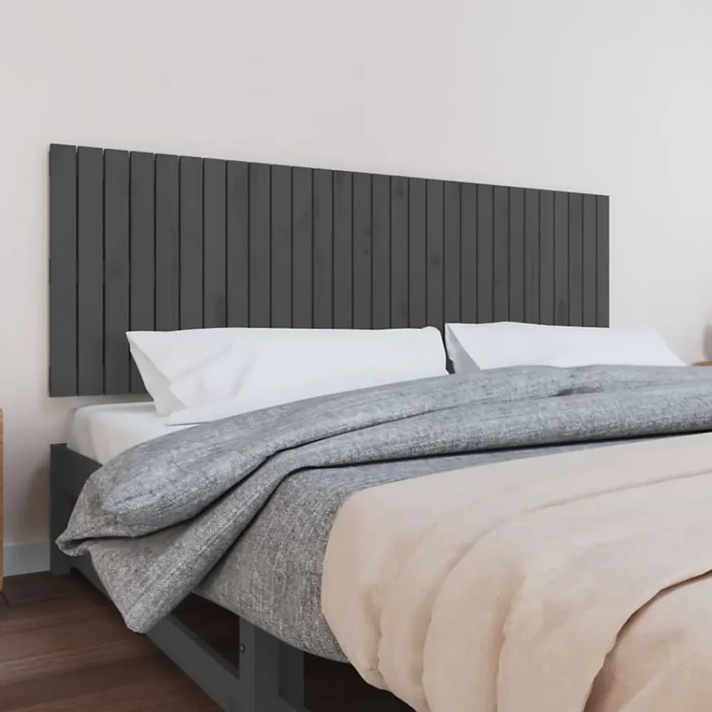 Vidaxl Tête de lit murale Gris 185x3x60 cm Bois massif de pin* Tête De Lit
