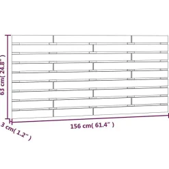 Vidaxl Tête de lit murale Gris 156x3x63 cm Bois massif de pin* Tête De Lit