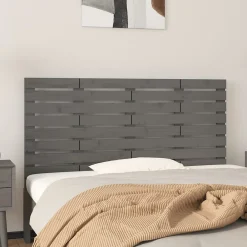 Vidaxl Tête de lit murale Gris 156x3x63 cm Bois massif de pin* Tête De Lit