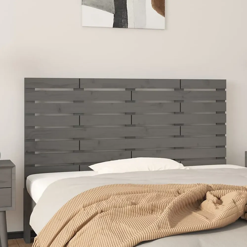 Vidaxl Tête de lit murale Gris 156x3x63 cm Bois massif de pin* Tête De Lit