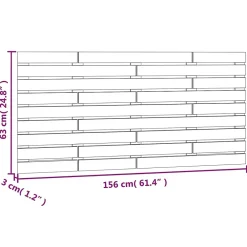 Vidaxl Tête de lit murale Gris 156x3x63 cm Bois massif de pin* Tête De Lit