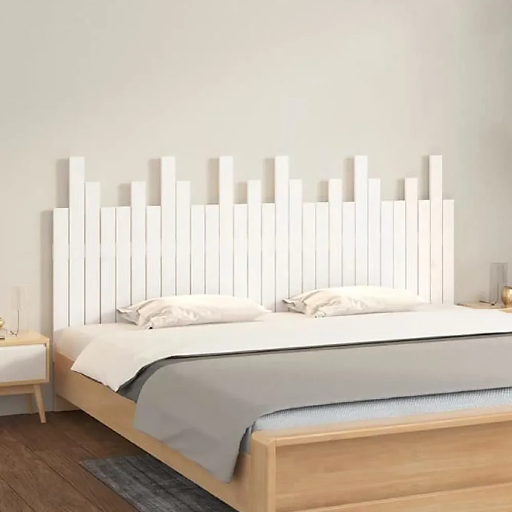 Tête de lit murale 185x3x80 cm bois de pin blanc>Vidaxl