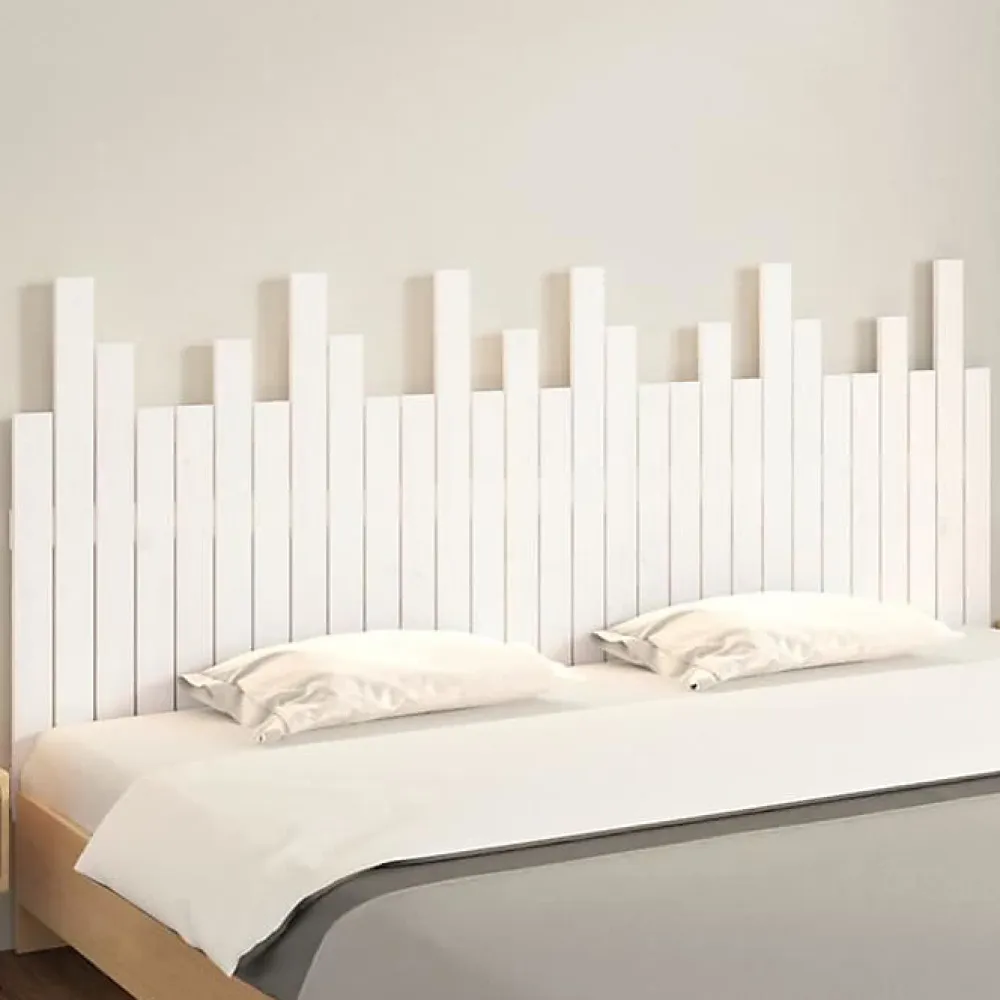 Tête de lit murale 185x3x80 cm bois de pin blanc>Vidaxl