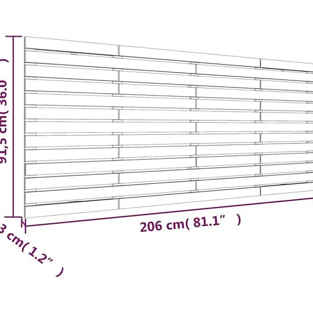 Vidaxl Tête de lit murale 206x3x91,5 cm Bois massif de pin* Tête De Lit