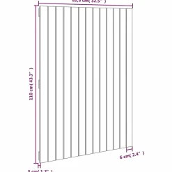 Tête de lit murale 82,5x3x110 cm Bois massif de pin><noscript><img width=
