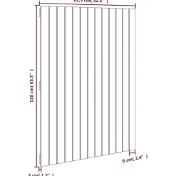 Tête de lit murale 82,5x3x110 cm Bois massif de pin><noscript><img width=
