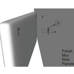 Vs Venta-Stock Tête de lit Oslo 150x100 cm, capitonnée Tissu Grey* Tête De Lit