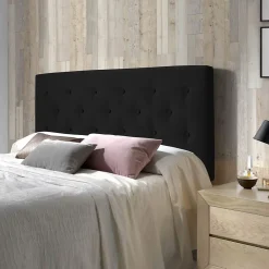 Vs Venta-Stock Tête de lit Oslo 160x100 cm, capitonnée Tissu Anthracite, Épaisseur de 8 cm* Tête De Lit