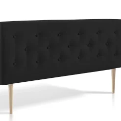 Vs Venta-Stock Tête de lit Oslo 160x100 cm, capitonnée Tissu Anthracite, Épaisseur de 8 cm* Tête De Lit