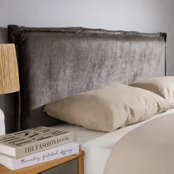 Idimex Tête de lit OVIO 160 sur pieds, en tissu - Gris* Tête De Lit
