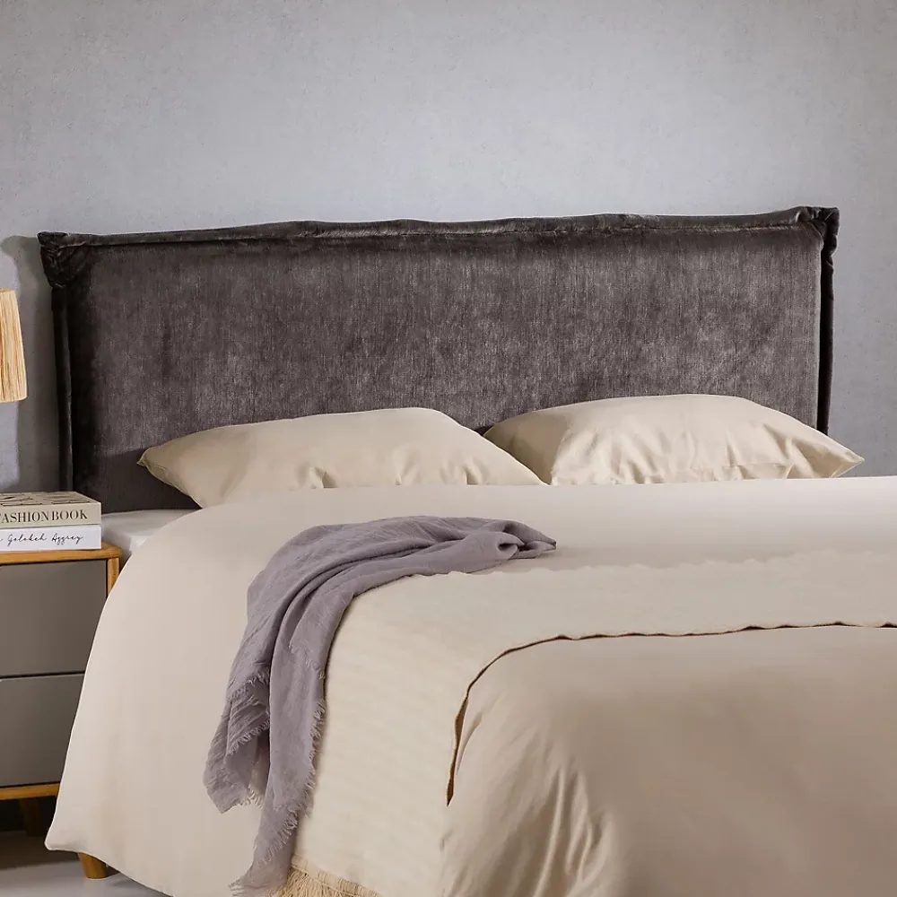 Idimex Tête de lit OVIO 160 sur pieds, en tissu - Gris* Tête De Lit