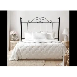 Eccox Tête de lit Palace Forge pour lit 135 Noir 143x125x4. Matris* Tête De Lit