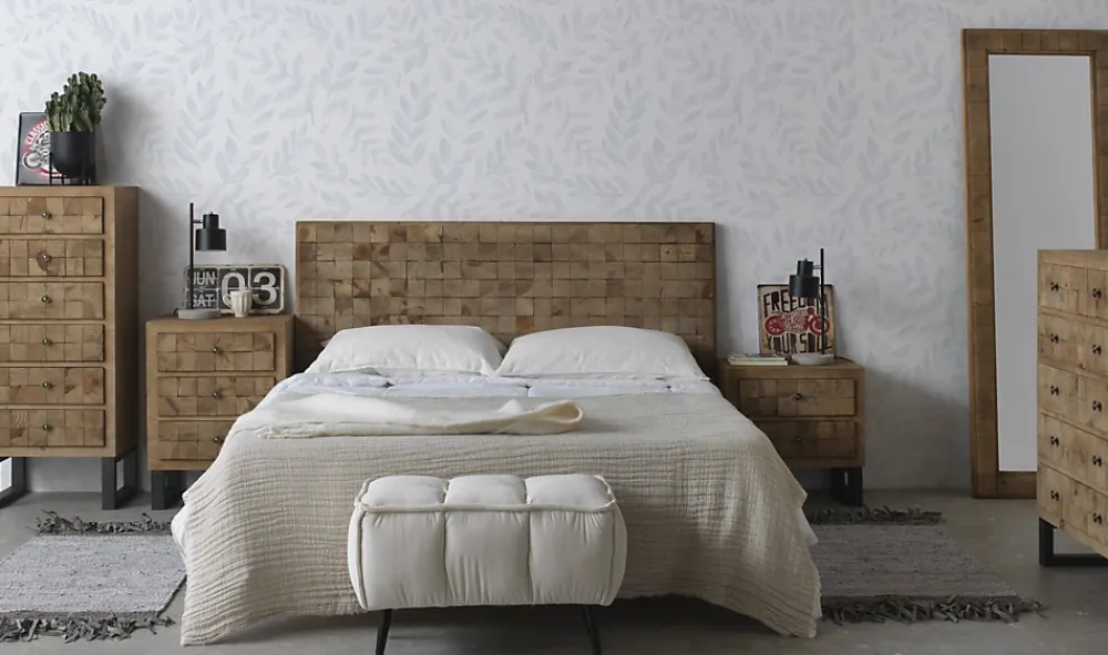 Tête de lit plaquée en sapin 110x60 cm>Geese Home New