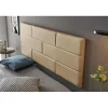 Eccox Tête de lit pour lit 90 Briques de similicuir 112 x 57 x 5 cm Rembourrage en mousse et renfort de dossier Couleur Camel Clair. ECC* Tête De Lit