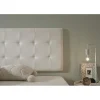 Eccox Tête de lit pour lit 160 capitone similicuir carrés 162 x 57 x 5 cm Rembourrage en mousse et renfort de dossier couleur Blanc. ECC* Tête De Lit