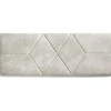 Tête de lit pour lit de 120 Deux Diamants de Tissu Anti-Tache 152 x 57 x 5 cm Couleur Blanc Gris Effet Granit.>Eccox Online