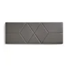 Tête de lit pour lit de 100 Deux diamants en similicuir 112 x 57 x 5 cm Rembourrage en mousse Couleur Gris.>Eccox Clearance