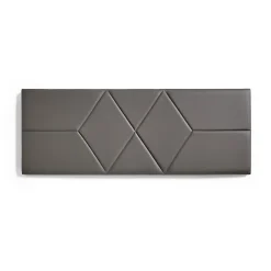 Tête de lit pour lit de 100 Deux diamants en similicuir 112 x 57 x 5 cm Rembourrage en mousse Couleur Gris.>Eccox Clearance
