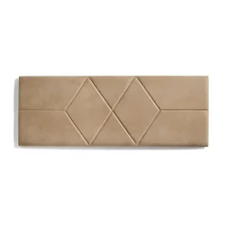 Tête de lit pour lit de 80 Deux Diamants de Tissu Anti-Tache 112 x 57 x 5 cm Couleur Camel Clair.>Eccox Online