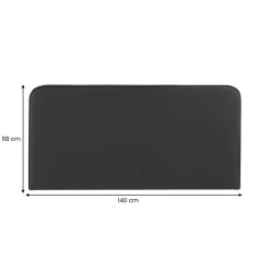 Tête de lit RIVEN 140 avec fixation murale - Noir><noscript><img width=