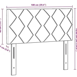 Vidaxl Tête de lit Rose 100 cm Velours* Tête De Lit