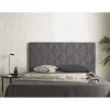 Eccox Tête de lit Rubi gris pour lit 110 en similicuir 115x115x8.* Tête De Lit
