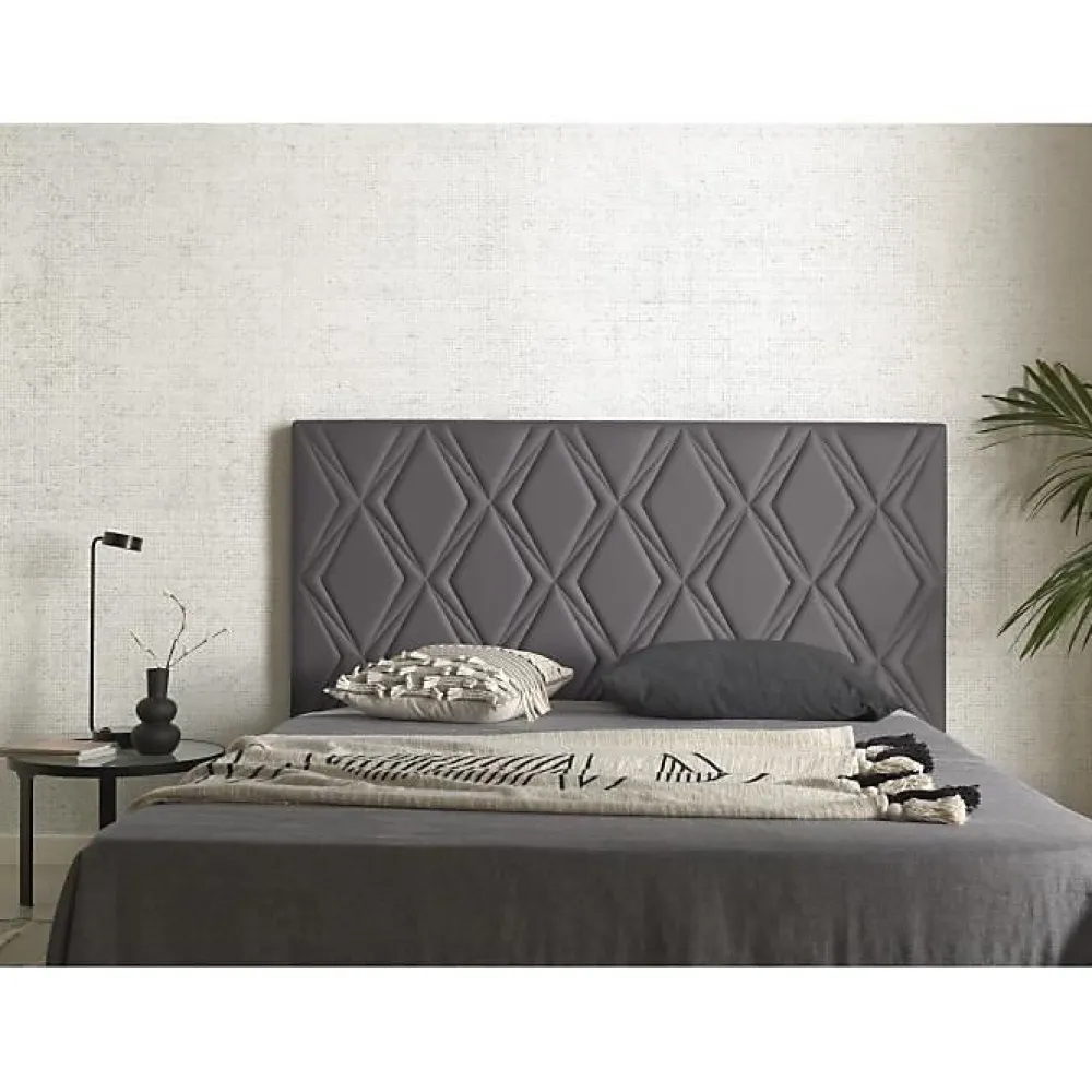 Eccox Tête de lit Rubi gris pour lit 110 en similicuir 115x115x8.* Tête De Lit