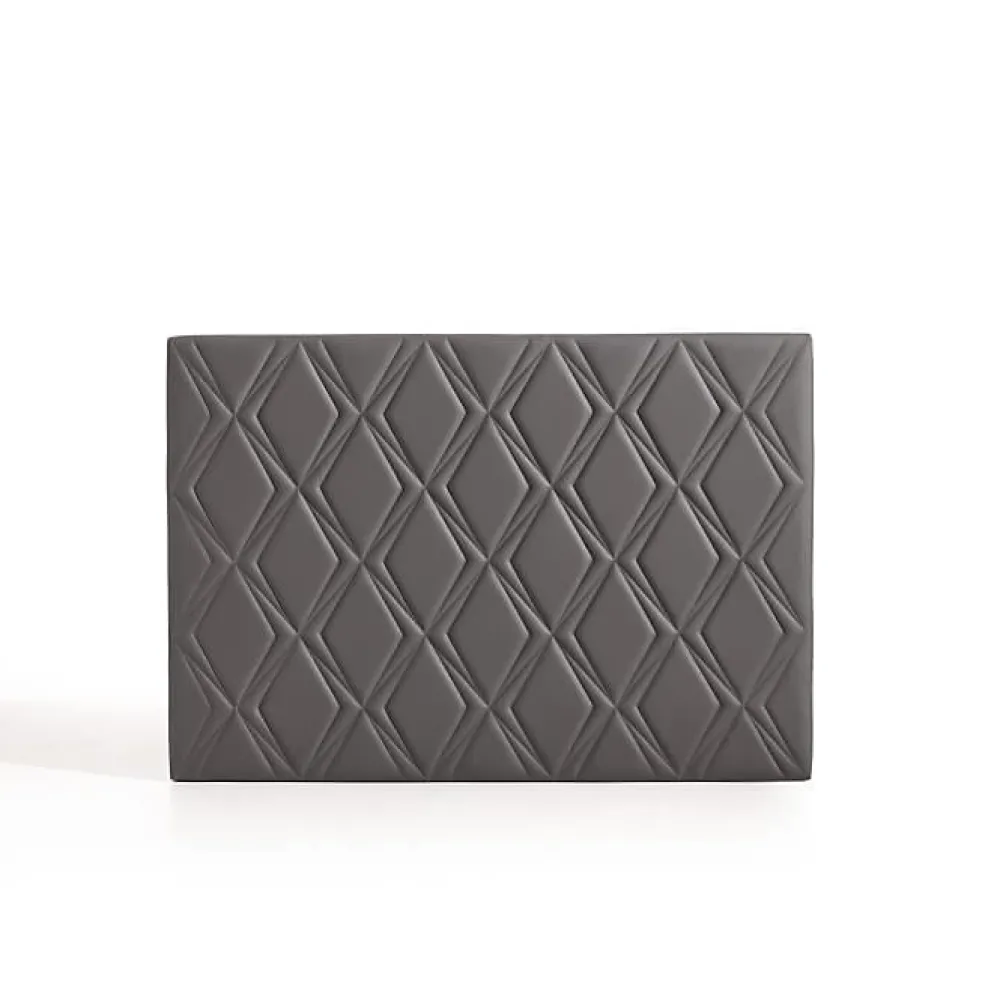 Eccox Tête de lit Rubi gris pour lit 110 en similicuir 115x115x8.* Tête De Lit