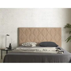 Tête de lit Rubi pour lit 90 en tissu camel 115x115x8.>Eccox Online