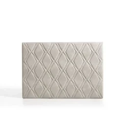 Tête de lit Rubi pour lit 105 en tissu gris blanc 115x115x8.>Eccox Online