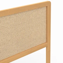 Tête de lit sur pied EDHEN 160 cm cannage et bois><noscript><img width=