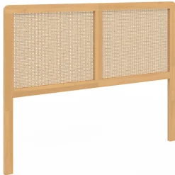 Tête de lit sur pied EDHEN 140 cm cannage et bois>IDMarket Discount
