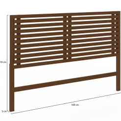IDMarket Tête de lit sur pied en lattes AVA 160 cm façon bois vieilli* Tête De Lit