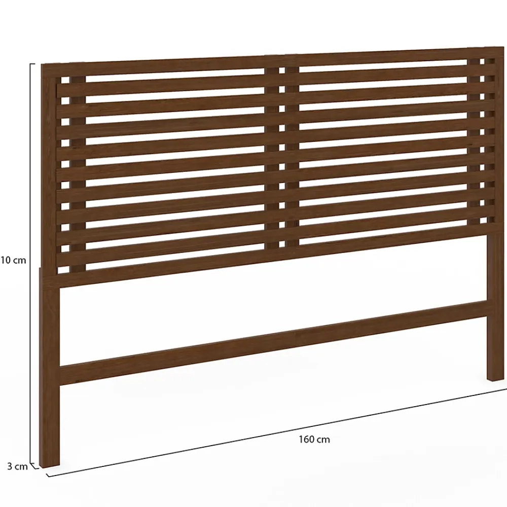 IDMarket Tête de lit sur pied en lattes AVA 160 cm façon bois vieilli* Tête De Lit