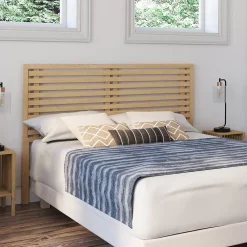 IDMarket Tête de lit sur pied en lattes AVA 160 cm façon bois clair* Tête De Lit