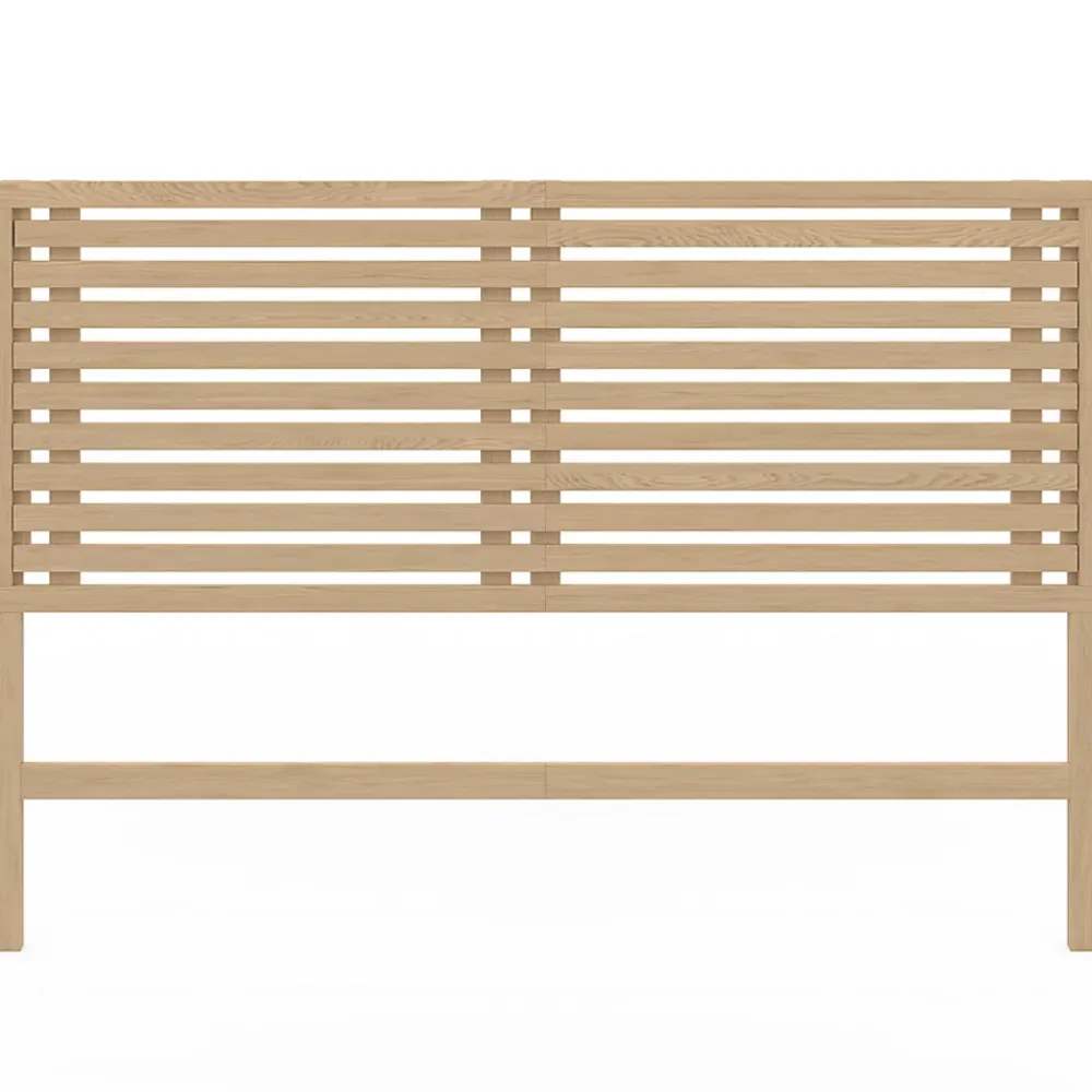 IDMarket Tête de lit sur pied en lattes AVA 160 cm façon bois clair* Tête De Lit