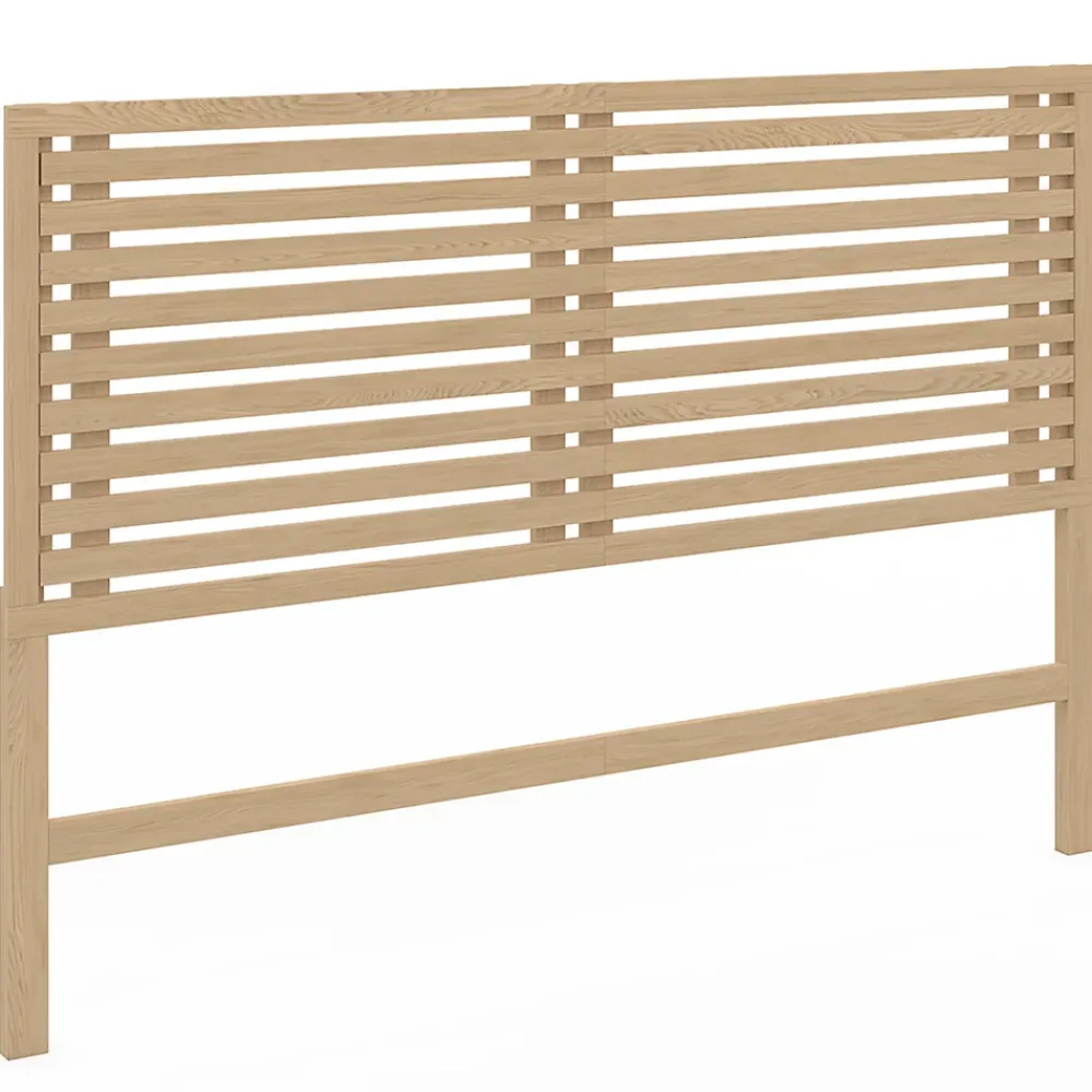 IDMarket Tête de lit sur pied en lattes AVA 160 cm façon bois clair* Tête De Lit