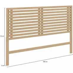 IDMarket Tête de lit sur pied en lattes AVA 160 cm façon bois clair* Tête De Lit