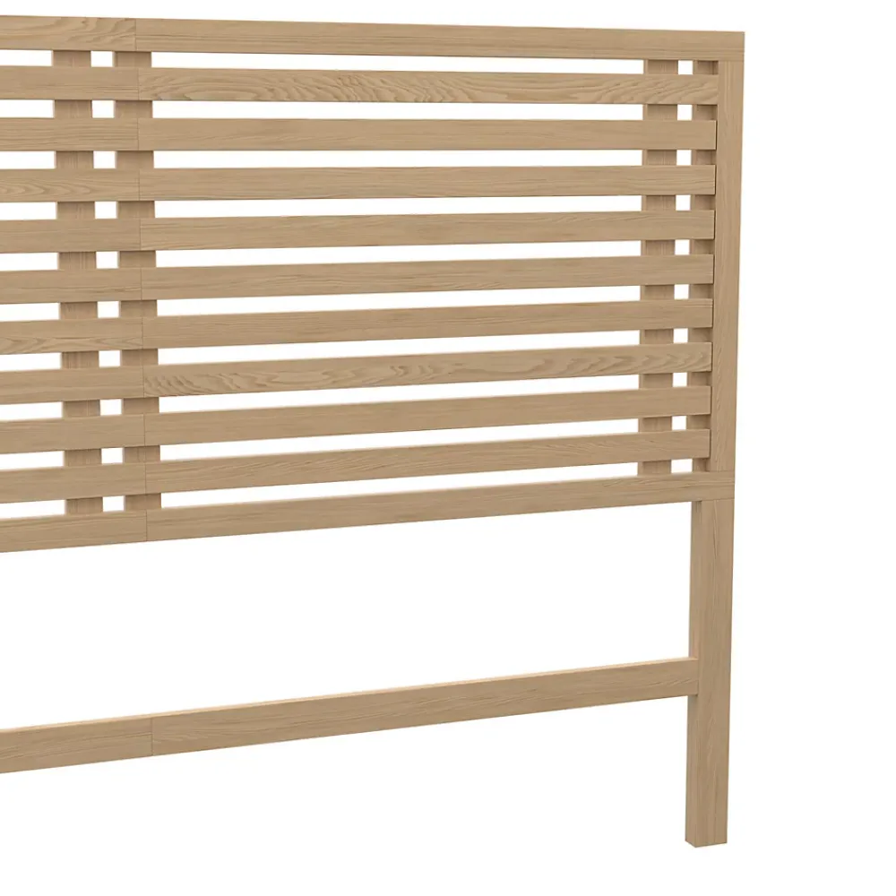IDMarket Tête de lit sur pied en lattes AVA 160 cm façon bois clair* Tête De Lit